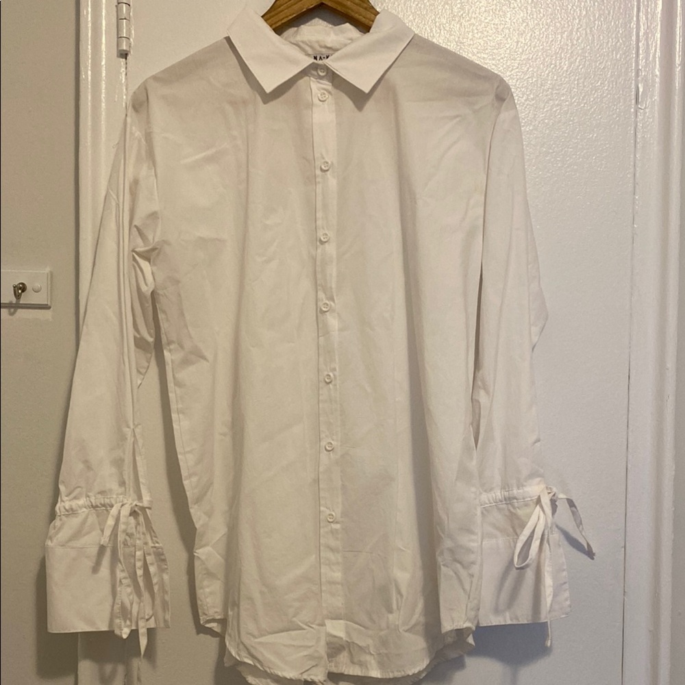 Pre-Owned White Button-Up Shirt